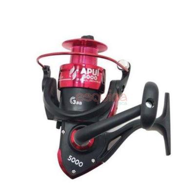 Imagem de Molinete Apuí 6000 - 3 rolamentos - Polo Imports, Vermelho