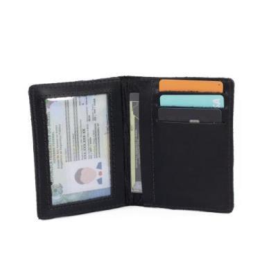 Imagem de  Carteira Porta Cartão Masculino Couro Espaço Rg Cnh Notas - Pampas Co