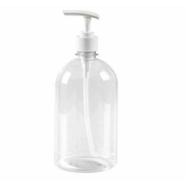 Imagem de Saboneteira Plástica Transparente com Válvula Pump 500ML Santa Clara