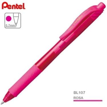 Imagem de Caneta Gel PENTEL EnerGel-X 0.7mm Retrátil - Unidade, ROSA