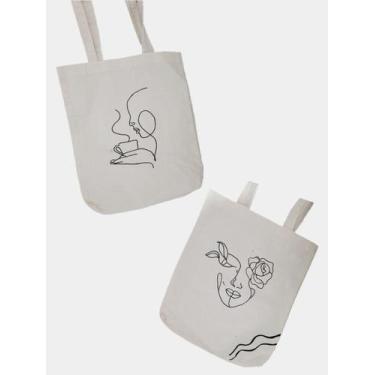 Imagem de Ecobag personalizada algodão cru sem ziper - RAYS MODAS