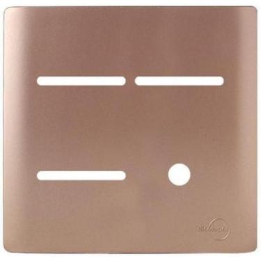 Imagem de Placa 3 Teclas + 1 Furo Com Suporte 4X2 -Novara Ouro Rose - Dicompel N