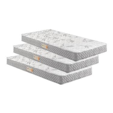 Imagem de Kit 3 Colchões Solteiro D23 Ecoline - 78x188x14 e 88x188x14 - Ecoflex,