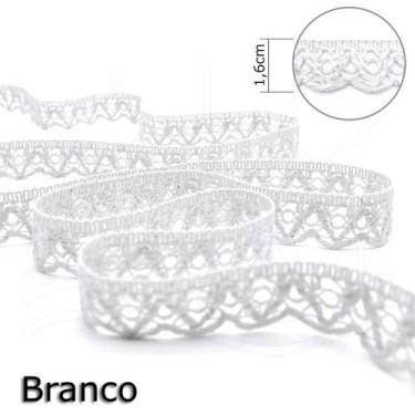 Imagem de Renda Bolinha Média Branca 1,6cm - 10m - FB do Brasil