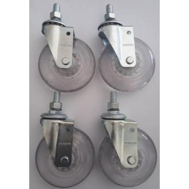 Imagem de Rodizio para carrinhos e  móveis roda gel kit glae 310 até 150 kgs - M