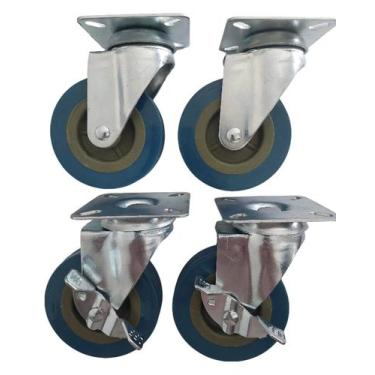 Imagem de Rodizio para carrinhos e  móveis roda poliuretano com freio e sem kit 