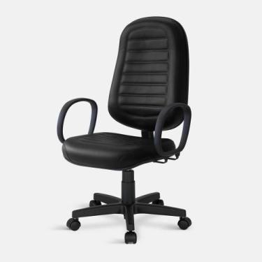 Imagem de Cadeira Presidente Belluno Giratória com Braços - Flex Cadeiras, Preto