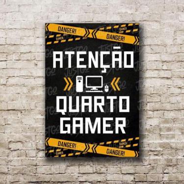 Imagem de Placa Decorativa Quarto Gamer Computador Geek 28,5X20Cm - Justgostore,