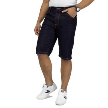Imagem de Bermuda Jeans Masculina  - Almix, 44, Escuro