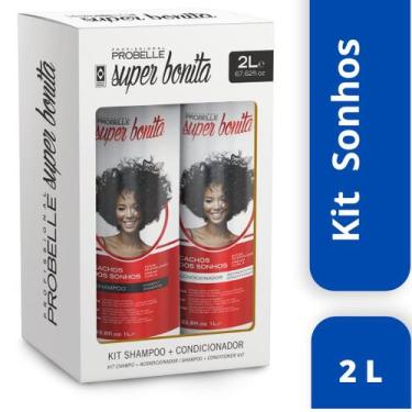 Imagem de Pack Shampo e Condiconador 2 L Super Bonita - Probelle, Cachos dos son
