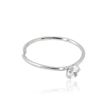 Imagem de Piercing Argola 8mm Prata 925 Zircônia  Helix  Daith - MPJoias