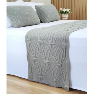 Imagem de PESEIRA MANTA TRICO CASAL QUEEN 230X60cm +2 CAPA DE ALMOFADA - USUFRUT