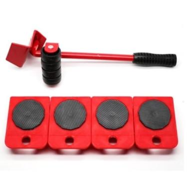 Imagem de Kit 5 Aparelho Movedor Levantador De Móveis Pesados Grandes Suspende Levanta Arrasta Rodinhas Para Mudança Fácil