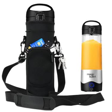 Imagem de NUENSS-ROR Bolsa de Transporte para Liquidificador Portátil Magic Bullet (Mbpb50100 Mbpb50100W Mbpb50100Fp Mbpb50100Ak), Bolsa de Armazenamento para Liquidificador com Alça de Ombro e Bolso (Preto)