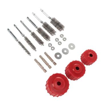 Imagem de Escova Limpa de Tubo de 1/2 3/4 1 Polegada para Broca Elétrica, Limpador de Tubos de Cobre Com Fio de Aço Inoxidável, Ferramenta de Solda de Haste 1/4, Conjunto de Latão