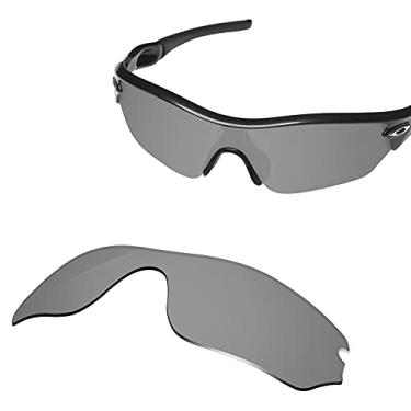 Imagem de Glintbay Lentes de óculos de sol de substituição 100% precisas para Oakley Radar Edge OO9184 - Espelhado prateado metálico polarizado
