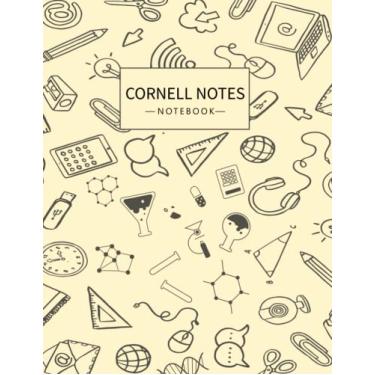 Imagem de Cornell Notes Notebook: Note Taking With Graph Paper Quad Grid, College Ruled Medium Lined And Numbered Pages Educational Design Journal