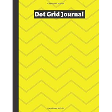 Imagem de Bright Yellow Dot grid Journal: dotted journal 8.5 x 11: 120 Page Dotted Journal, Design Book,Work Book,Planner,Dotted Notebook,Bullet Journal,Sketch ... Book;black grid notebook ... Soft Matte Cover