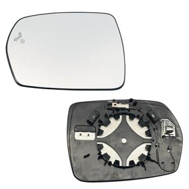 Imagem de Vidro do espelho do lado esquerdo do motorista aquecido sem ponto cego sem escurecimento automático compatível com Ford Edge 2015-2023 vidro de substituição do espelho retrovisor lateral direito