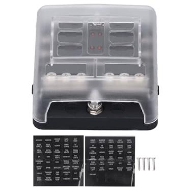 Imagem de 6 Vias Caixa Indicador LED Vermelho Tampa à Prova D'água Suporte Máximo DC32V Carro Barco Caminhão