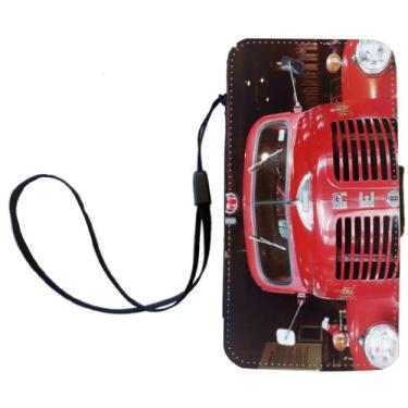Imagem de Rikki Knight Capa carteira flip de caminhão de bombeiros com aba magnética para Apple iPhone 4 e 4s