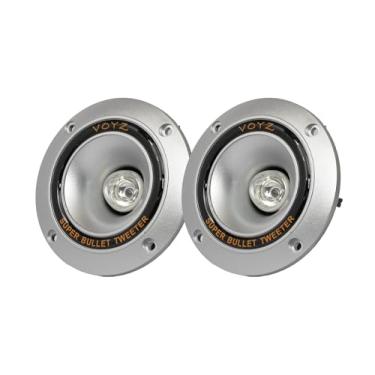 Imagem de VOYZ Tweeters de buzina piezo de 8,9 cm, potência máxima de 300 W, diafragma de alumínio, bobina de voz de alta temperatura, 4-8 Ohm, par de alto-falantes para áudio de carro, home theater, sistemas
