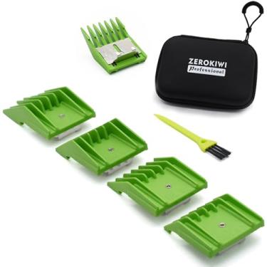 Imagem de 4 tamanhos Professional Universal Animal Clipper substituição acessório guia pentes 1/20.3 cm 1/10.2 cm 3/20.3 cm 1/5.1 cm compatível com Oster A5 Style Classic 76 Andis AG, BG Wahl KM Series Pet