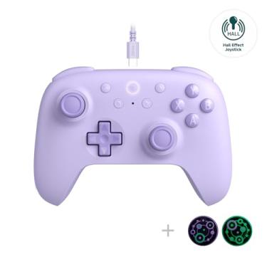 Imagem de 8Bitdo Ultimate 2C Hall Effect Joysticks and Hall Triggers Wired Controller for Windows PC and Android, with Remappable L4/R4 Bumpers, Turbo function & Rumble vibration (Purple)