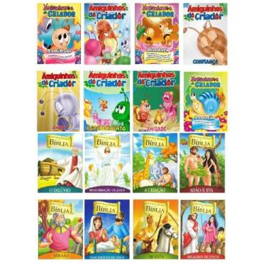 Imagem de Kit C/ 16 Livros Amiguinhos do Criador e Historias Da Bíblia - Só Hist
