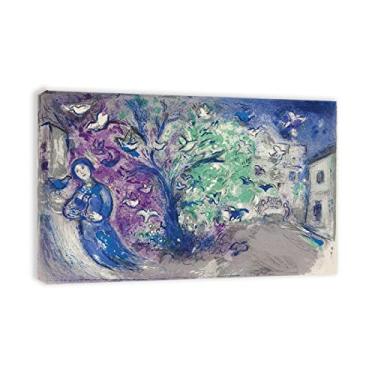 Imagem de Marc Chagall famosa reprodução de pinturas a óleo em tela (caça ao cerco, de Daphnis e Chloé) pôsteres e impressões prontas para pendurar arte de parede em tela imagens de paisagem para decoração de