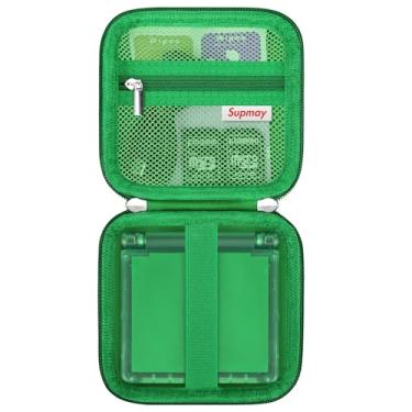 Imagem de Supmay Hard Carrying Case for RG35XXSP Retro Handheld Game Console, Retro Game Travel Storage Holder with Mesh Bag for SD Card, USB Charging Cable, User Manual, Green