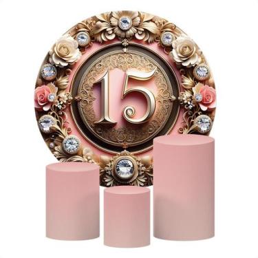 Imagem de Kit 4 Capas Decorativas Para Festa de 15 Anos Sublimado Várias Estampa