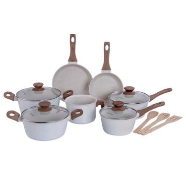 Imagem de Conjunto de Panelas Antiaderente Style Cook Marmol 10 Peças - MIMO, Cr