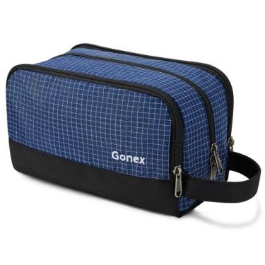 Imagem de Bolsa de higiene de viagem Gonex Nylon Dopp Kit Shaving Navy Blue