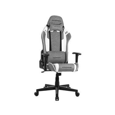 Imagem de Cadeira Gamer Prince DXRacer Giratória e Tecido Hidro Repelente Cinza e Preta - LPF132GRAY