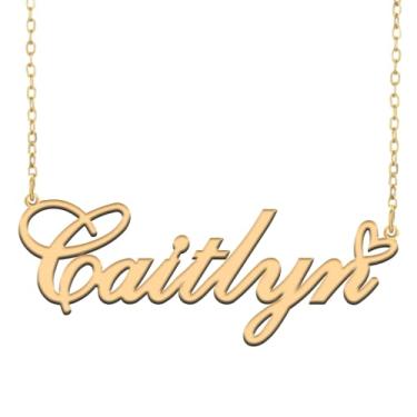 Imagem de A168A Colar de nome personalizado personalizado personalizado colar de nome banhado para mãe filha amizade feminino dia dos namorados aniversário de Natal ano novo, Metal, Sem pedras preciosas