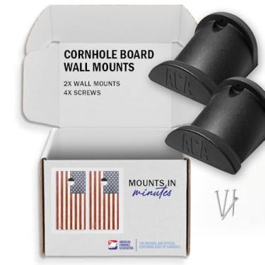 Imagem de American Cornhole Association – Conjunto de 2 suportes de parede oficiais Cornhole – Mantenha os jogos de Cornhole fora do chão e evite danos – Feito para caber em buracos de tamanho regular maiores do que 14 cm acessórios