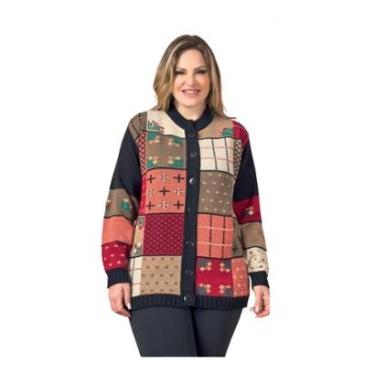 Imagem de Blusa Feminina Bordada A Mão Plus Size Tricot Premium Linda-Feminino