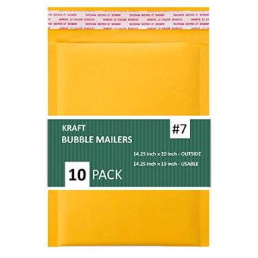 Imagem de Sales4Less Envelopes acolchoados com bolhas Kraft #7 14,25 x 20 polegadas com autovedação à prova d'água acolchoado Mailer 10 pacote