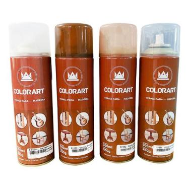 Imagem de Spray Verniz Portas Mdf Para Madeira Colorart 300ml Cores, Natural Fos