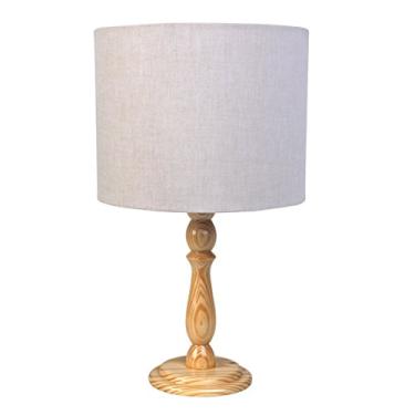 Imagem de Potinho de Mel Abajur Madeira Moderno Bege