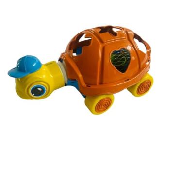 Imagem de Brinquedo Educativo Infantil Didático Tartaruga com Peças de Encaixar - Estímulo Coordenação Motora e Aprendizado