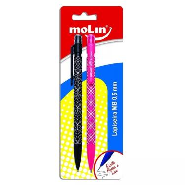 Imagem de Molin Lapiseira MB 0,5mm 2 Unidades Sortidas com Borracha e Grafite