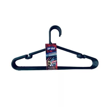 Imagem de Kit de Cabides Preto SP Útil Leve 6 Pague 5