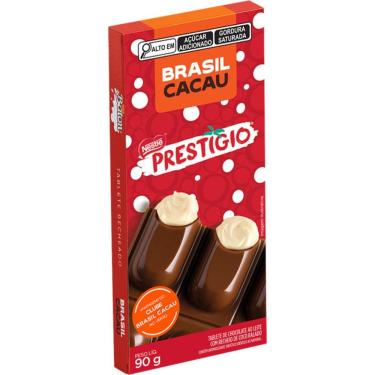 Imagem de Barra de Chocolate ao Leite Recheado Prestigio Brasil Cacau 90g