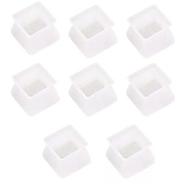 Imagem de Protetor de Silicone para Pés de Móveis, Kit com 4 Peças, Transparente, Proteção para Cadeiras e Mesas (8)