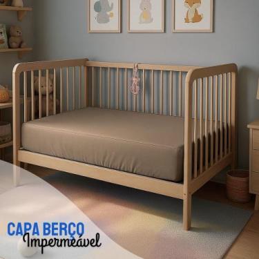 Imagem de Capa Para Colchão Berço Mini Cama Impermeável Com Zíper BEGE - Miranda
