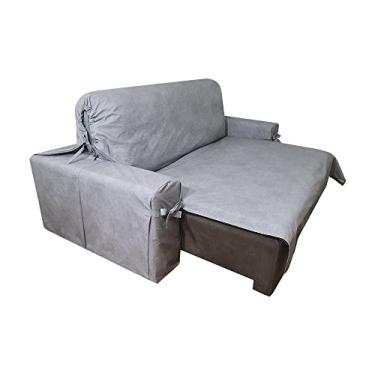 Imagem de Capa p/Sofá Retrátil e Reclinável em Acquablock Impermeável - Veste Sofás de 2,36m até 2,65m Cor:Grafite