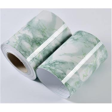 Imagem de Borda De Papel De Parede, Adesivo De Moldura De Borda De Mármore Linha De Cintura Papel De Parede Autoadesivo Prático Sala De Estar Banheiro Espelho Móveis à Prova D'á, 11, 5m x 10cm