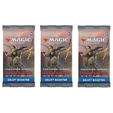 Imagem de 3 Packs MTG Draft Booster Pack Lot MTG Commander Legends Battle for Baldurs Gate